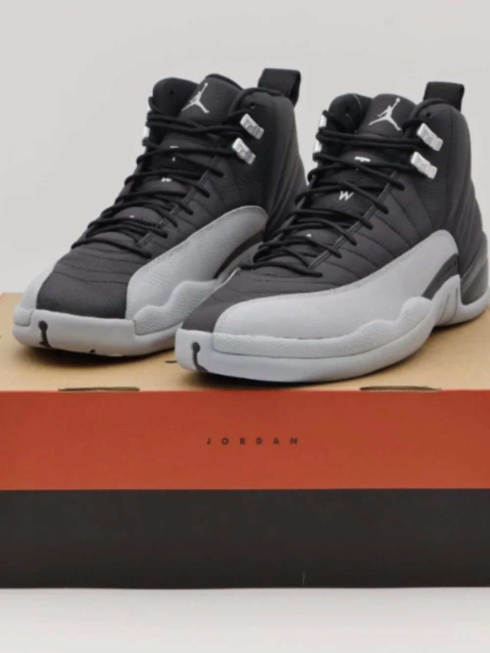 Nike Air Jordan 12 Retro Barons Black and Wolf Grey